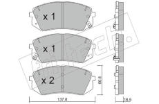 Sada brzdových destiček, kotoučová brzda fri.tech. 799.0