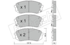 Sada brzdových destiček, kotoučová brzda fri.tech. 799.1