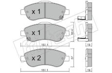 Sada brzdových destiček, kotoučová brzda fri.tech. 805.0