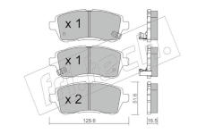 Sada brzdových destiček, kotoučová brzda fri.tech. 809.1