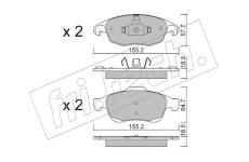 Sada brzdových destiček, kotoučová brzda fri.tech. 816.0