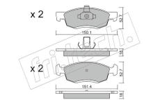 Sada brzdových destiček, kotoučová brzda fri.tech. 818.0