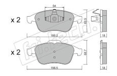 Sada brzdových destiček, kotoučová brzda fri.tech. 819.0