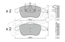 Sada brzdových destiček, kotoučová brzda fri.tech. 819.1