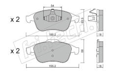 Sada brzdových destiček, kotoučová brzda fri.tech. 819.2