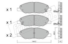 Sada brzdových destiček, kotoučová brzda fri.tech. 827.0