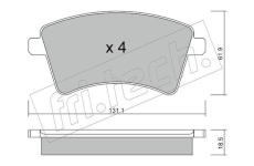 Sada brzdových destiček, kotoučová brzda fri.tech. 828.0
