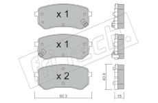 Sada brzdových destiček, kotoučová brzda fri.tech. 831.0