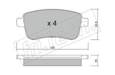 Sada brzdových destiček, kotoučová brzda fri.tech. 834.0