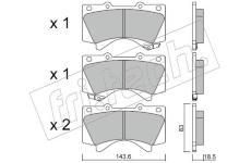 Sada brzdových destiček, kotoučová brzda fri.tech. 837.0