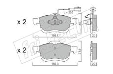 Sada brzdových destiček, kotoučová brzda fri.tech. 840.1