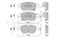 Sada brzdových destiček, kotoučová brzda fri.tech. 840.2