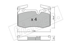Sada brzdových destiček, kotoučová brzda fri.tech. 846.0