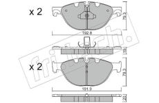 Sada brzdových destiček, kotoučová brzda fri.tech. 847.0