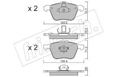 Sada brzdových destiček, kotoučová brzda fri.tech. 850.0