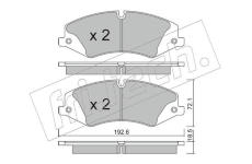 Sada brzdových destiček, kotoučová brzda fri.tech. 853.0