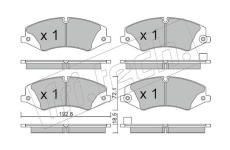 Sada brzdových destiček, kotoučová brzda fri.tech. 853.6