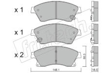 Sada brzdových destiček, kotoučová brzda fri.tech. 855.0