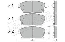 Sada brzdových destiček, kotoučová brzda fri.tech. 856.0