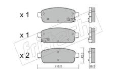 Sada brzdových destiček, kotoučová brzda fri.tech. 857.0