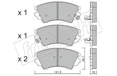 Sada brzdových destiček, kotoučová brzda fri.tech. 859.0
