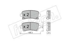Sada brzdových destiček, kotoučová brzda fri.tech. 861.0