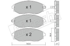 Sada brzdových destiček, kotoučová brzda fri.tech. 862.0