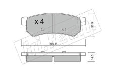 Sada brzdových destiček, kotoučová brzda fri.tech. 863.0