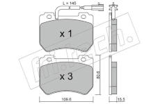 Sada brzdových destiček, kotoučová brzda fri.tech. 865.0