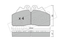 Sada brzdových destiček, kotoučová brzda fri.tech. 867.0