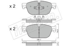 Sada brzdových destiček, kotoučová brzda fri.tech. 871.0
