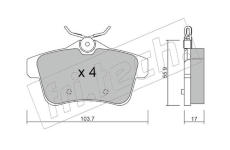 Sada brzdových destiček, kotoučová brzda fri.tech. 872.0
