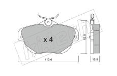 Sada brzdových destiček, kotoučová brzda fri.tech. 873.0