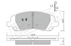 Sada brzdových destiček, kotoučová brzda fri.tech. 878.0