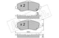 Sada brzdových destiček, kotoučová brzda fri.tech. 879.1