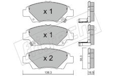 Sada brzdových destiček, kotoučová brzda fri.tech. 882.0