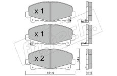 Sada brzdových destiček, kotoučová brzda fri.tech. 884.0