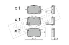 Sada brzdových destiček, kotoučová brzda fri.tech. 885.0