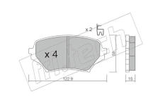 Sada brzdových destiček, kotoučová brzda fri.tech. 887.0