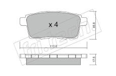 Sada brzdových destiček, kotoučová brzda fri.tech. 890.0