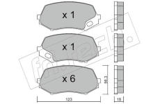 Sada brzdových destiček, kotoučová brzda fri.tech. 891.0