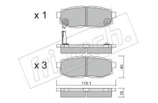 Sada brzdových destiček, kotoučová brzda fri.tech. 892.0