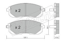 Sada brzdových destiček, kotoučová brzda fri.tech. 893.1