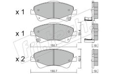 Sada brzdových destiček, kotoučová brzda fri.tech. 895.0