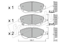 Sada brzdových destiček, kotoučová brzda fri.tech. 896.0