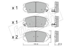 Sada brzdových destiček, kotoučová brzda fri.tech. 902.0