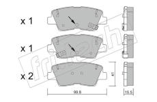 Sada brzdových destiček, kotoučová brzda fri.tech. 903.1