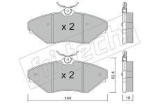 Sada brzdových destiček, kotoučová brzda fri.tech. 904.0