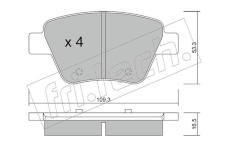 Sada brzdových destiček, kotoučová brzda fri.tech. 906.0