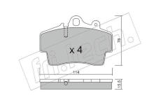 Sada brzdových destiček, kotoučová brzda fri.tech. 908.0